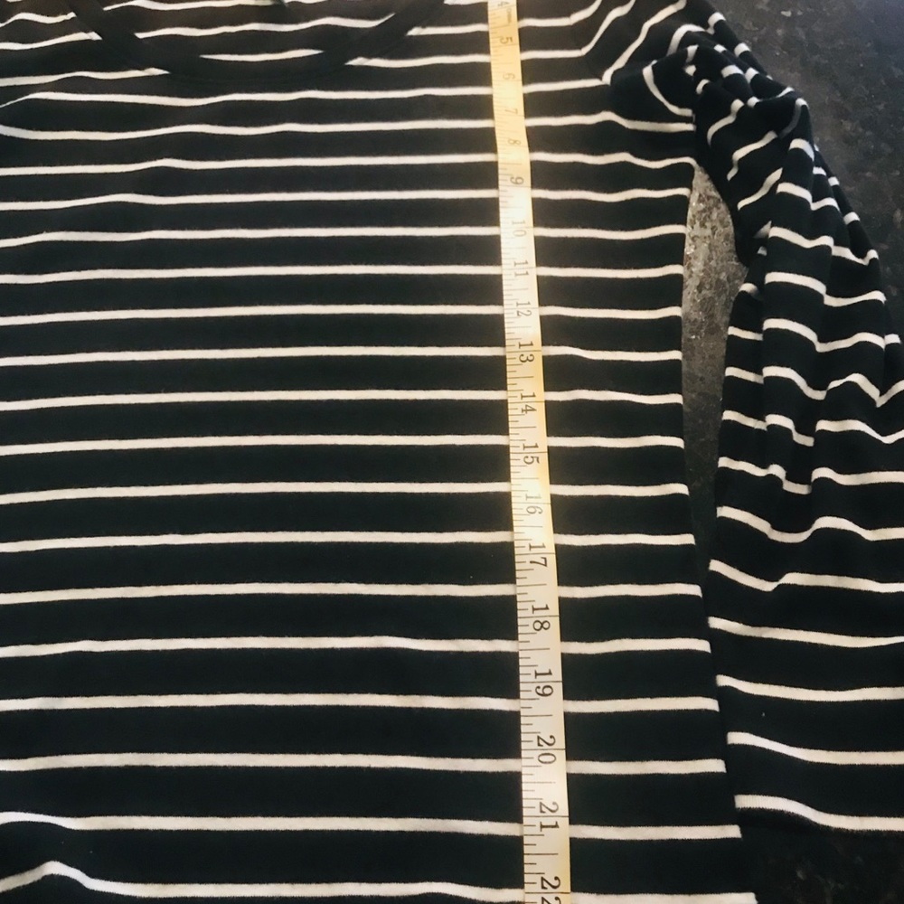Ralph Lauren blk/white striped long sleeve top - L - Picture 5 of 5